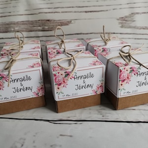 Bruiloft dragee box floral country guest gift