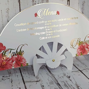 Menu éventail Hibiscus