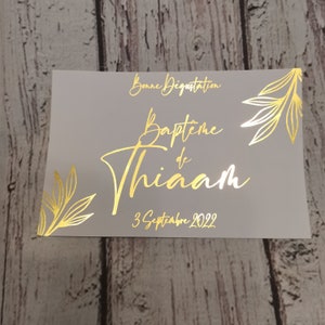 Self-adhesive Champagne bottle label Personalized country theme gilding several colors possible