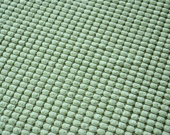 "Quilted effect" OLIVE green ribbed Velvet fabrics