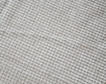 Ribbed "quilted effect" mouse grey velvet fabric