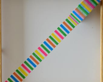 Masking tape - motif "RAYE VERTICAL"- 1.5cm x 10m