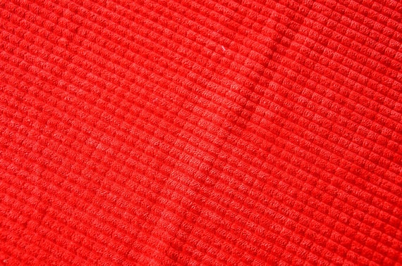 Ribbed Quilted Effect Red Velvet Fabric Etsy