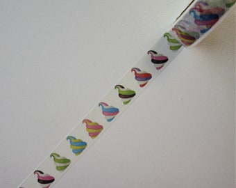 Masking tape - motif "GLACES ITALIENNES" - 1.5cm x 10m