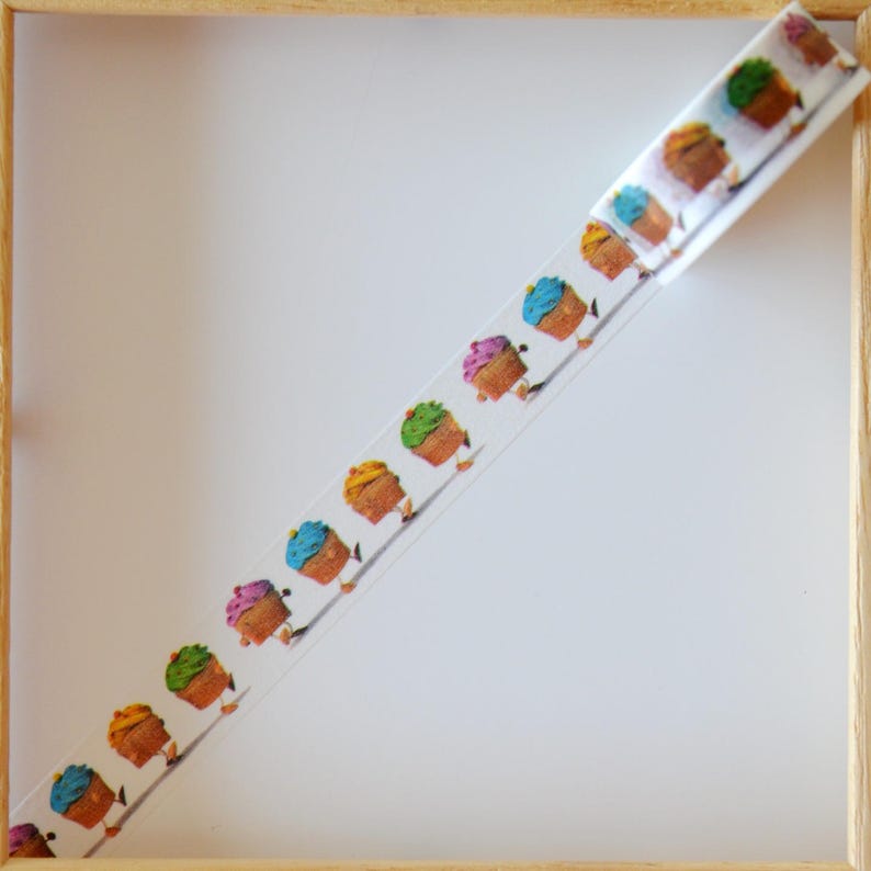 Masking tape motif CUP CAKE 1.5cm x 10m image 1