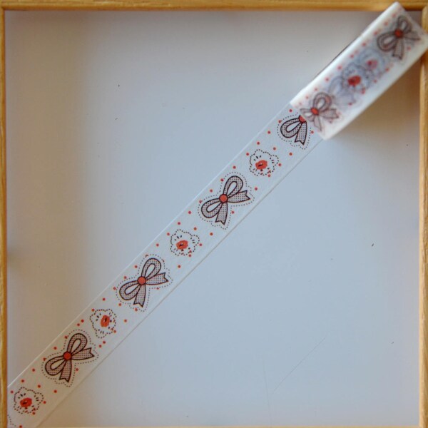 Masking tape - motif "PETIT NOEUD "- 1.5cm x 10m