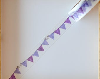 Masking tape - motif "FANION - BANDEROLE"- 1.5cm x 10m