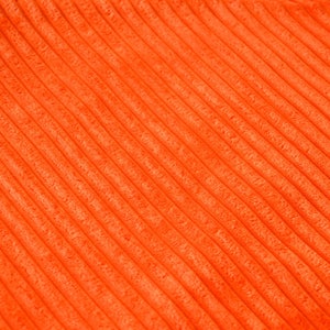 Fabric velvet ribbed ORANGE