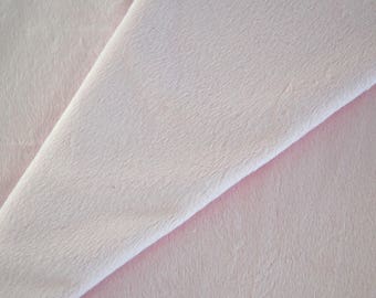 Short hair - PASTEL pink 50x50cms minkee fabric