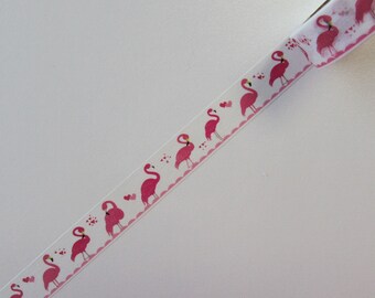 Masking tape - motif "FLAMANT ROSE" - 1.5cm x 10m