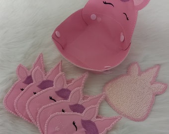 8 lingettes et sa panière licorne pour enfant