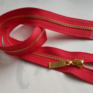 High-end Gold, Silver, Black or Bronze Metal Zipper Customized from 10 to 120 cm image 2