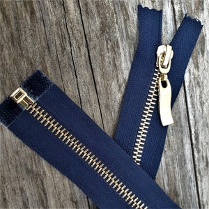 High-end Gold, Silver, Black or Bronze Metal Zipper Customized from 10 to 120 cm image 9