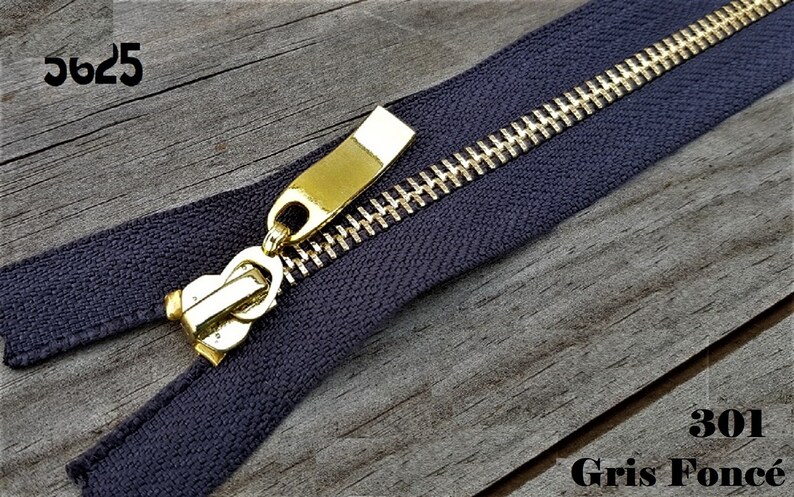 High-end Gold, Silver, Black or Bronze Metal Zipper Customized from 10 to 120 cm image 3