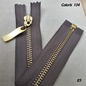 High-end Gold, Silver, Black or Bronze Metal Zipper Customized from 10 to 120 cm image 6