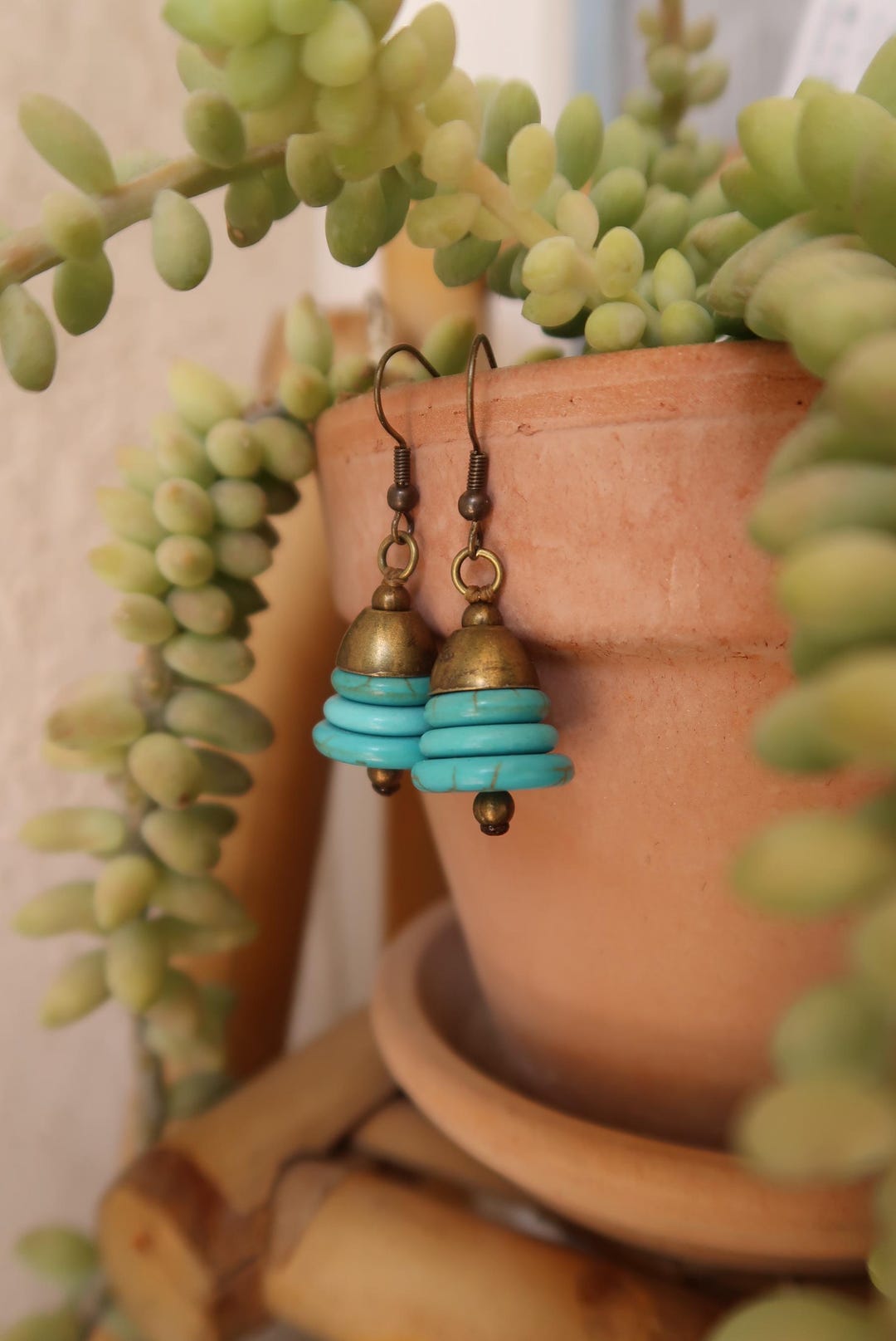 Boucles D’oreilles Ethniques Bohèmes à Plumes Marron – Pendantes Avec Pompons, Légères, Pour Fêtes Et Voyages