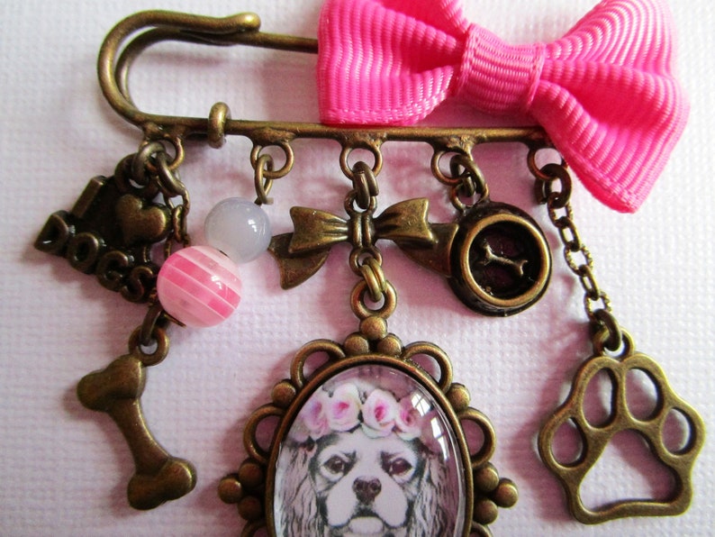 PIN Brooch Mam /' Miss jumper costume jewelry bronze cabochon