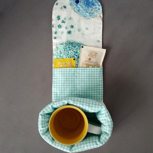 Mug bag, sac à mug, protège mug, protège tasse, thé-café, en coton et garnissage polyester image 7
