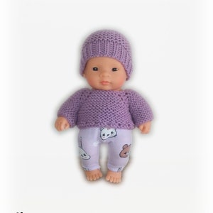 Miniland doll clothes 21 cm: Legging type pants and wool sweater Several versions available H (3)