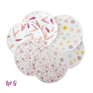 Almohadillas de lactancia lavables Lot G