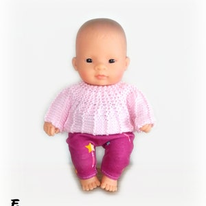 Miniland doll clothes 21 cm: Legging type pants and wool sweater Several versions available E (2)