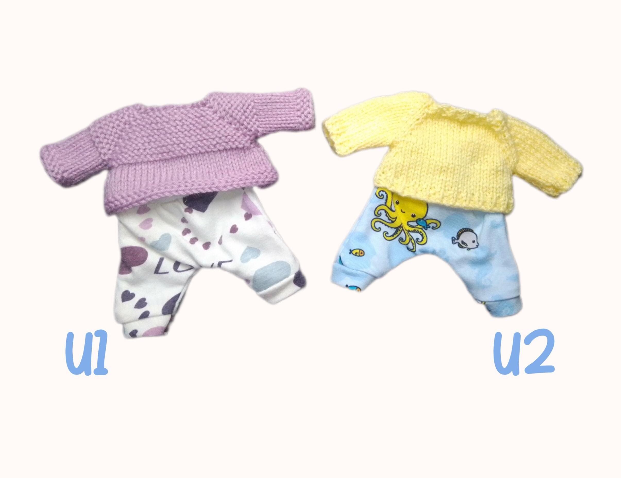 Puppenkleidung Set Für 20cm Bärenpuppen – Weiches Stoff-Outfit, 3-teilig, Zum Dekorieren