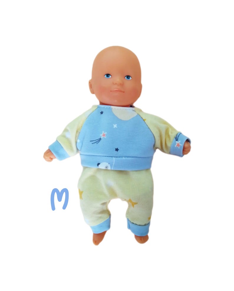 Kleidung für 20 cm große Corolle „Mini Calin“-Babypuppen: Kleidchen oder Pullover und Leggings-Set – Jersey und Wolle, verschiedene Farben M