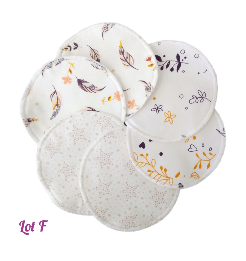 Almohadillas de lactancia lavables Lot F