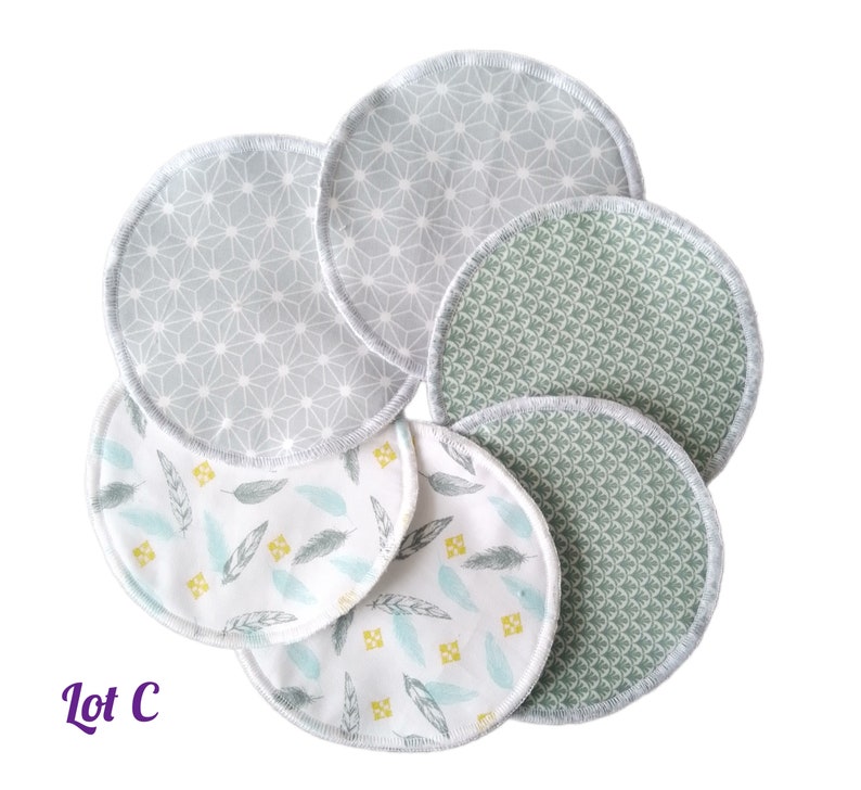 Almohadillas de lactancia lavables Lot C