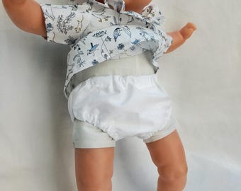 Maillot ou culotte blanche en coton, un nuage de douceur tissé de fils légers.
