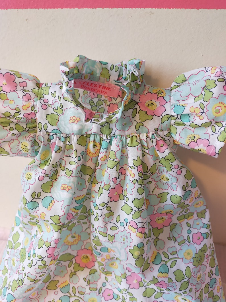 Liberty Betsy honeysuckle 36 cm doll dress