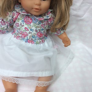 Doll clothes, skirt in tulle and lace doll 36 cm image 1