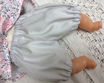 vêtement de poupée bloomer gris perle, pour poupée de 30 cm