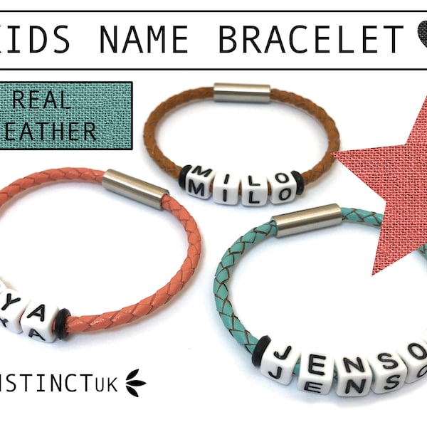 KIDS NAME BRACELET | Personalised name - Toddler, Children's jewellery - Little girl bracelet, Little boy Bracelet - Custom Initials