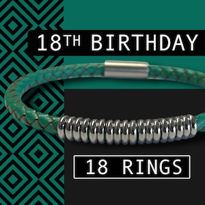 18TH BIRTHDAY GIFT For Men and Women | 18th Birthday Bracelet | Leather Bracelet | Special gift for 18th birthday