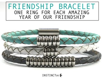 FRIENDSHIP BRACELET GIFT | Gift for her | Best Friend present | Friendship Gift | Leather bracelet