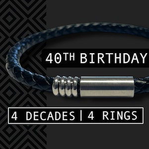 40th BIRTHDAY GIFT for Men and Women | Birthday Bracelet for Men and Women | Birthday gift for Husband/Boyfriend/Brother/Uncle/Friend