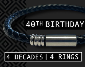40th BIRTHDAY GIFT for Men and Women | Birthday Bracelet for Men and Women | Birthday gift for Husband/Boyfriend/Brother/Uncle/Friend