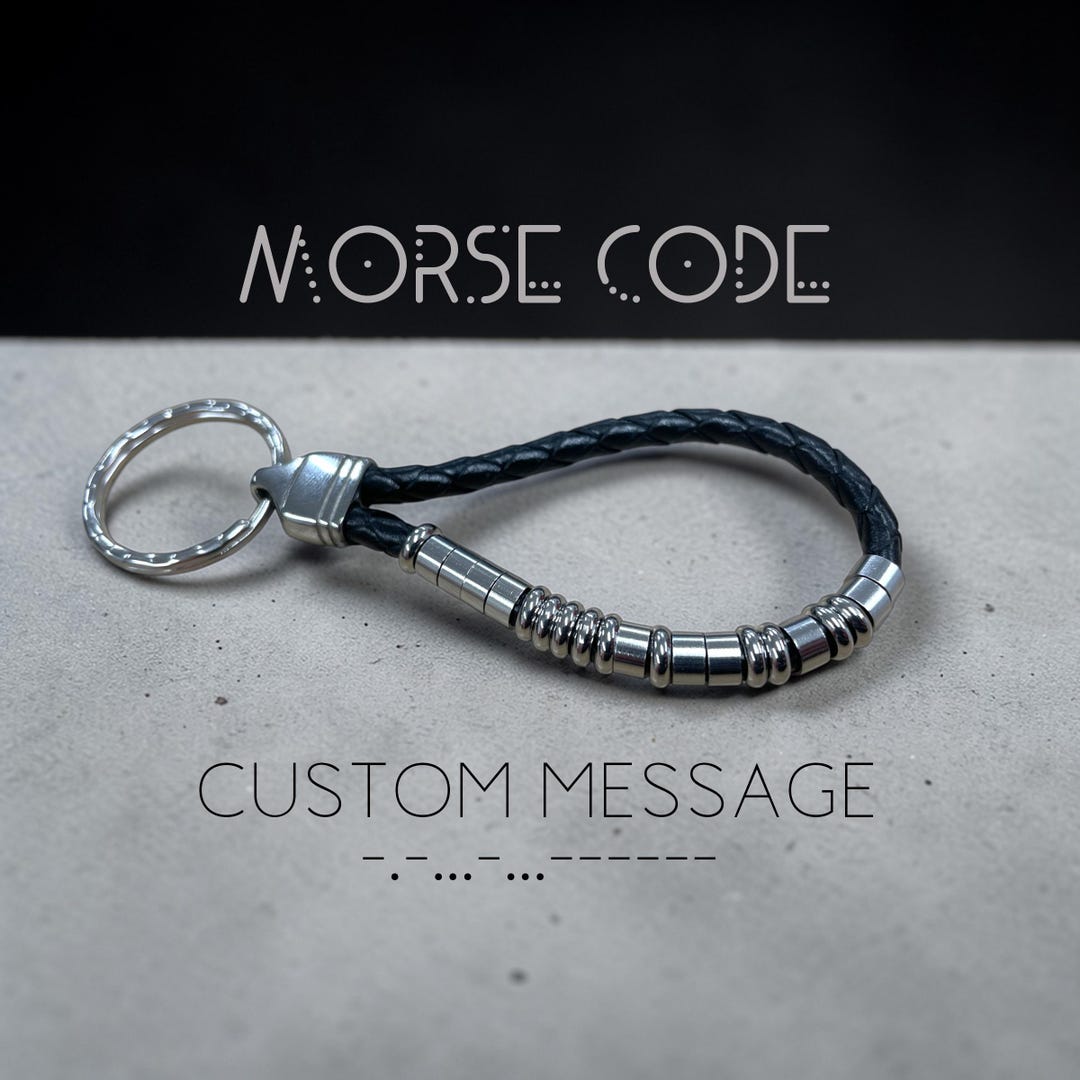 MORSE CODE KEYRING | Custom Message Keyring | Morse Code Secret Message ...