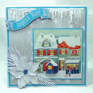 Carte de Noel sur le thème de l'hiver avec enveloppe, plusieurs modèles au choix, format 15x15 cm