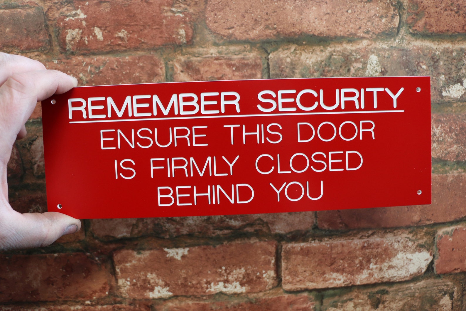 Red Plastic Laminate Sign 300mm X 100mm Personalised Engraving Etsy