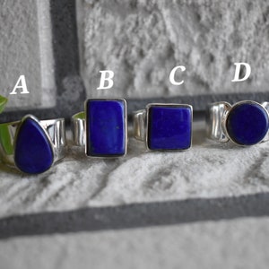 925 silver natural lapis mens ring-lapis lazuli ring-blue lapis ring-natural blue lapis ring-unisex ring--natural lapis lazuli ring