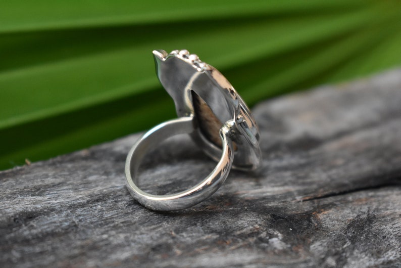 925 silver ocean jasper ring-natural jasper ring-natural ocean jasper ring-ocean jasper ring