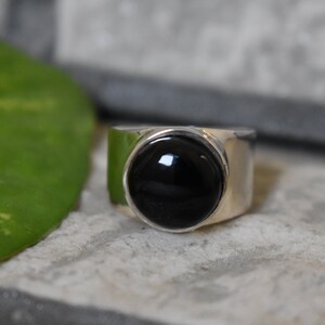 mens natural black onyx ring-black onyx ring-onyx ring-natural onyx ring- onyx ring-handmade ring-ring for women-design ring