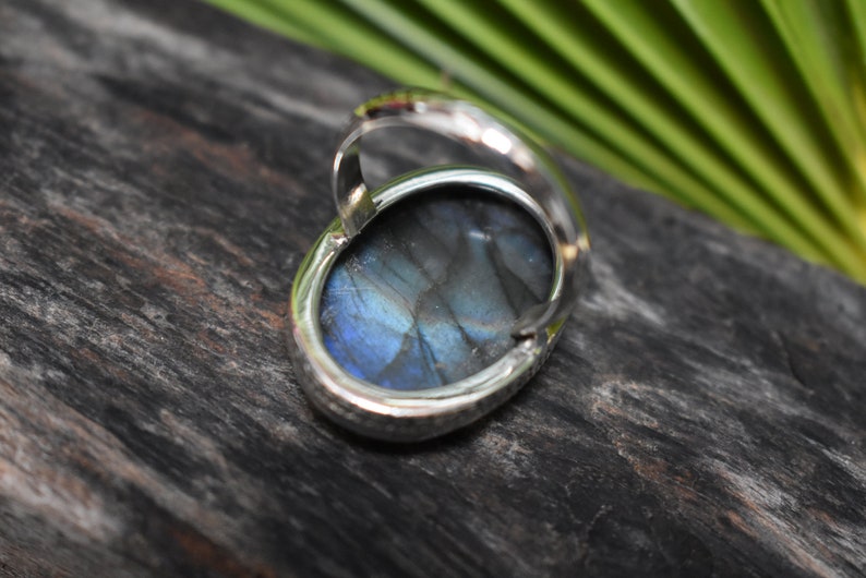 925 silver purple labradorite ring-purple flashy labradorite ring-rainbow labradorite ring-handmade ring-ring for women-design ring