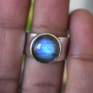 mens blue labradorite ring-unisex labradorite ring-925 silver blue labradorite ring-mens labradorite ring-labradorite ring-handmade ring