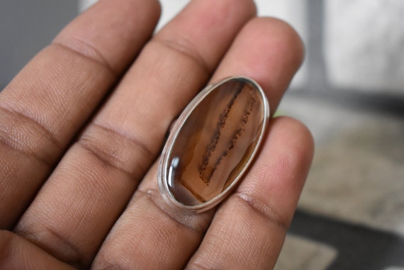 新品モンタナアゲート　シルバーリング モンタナアゲートリング– Ryui