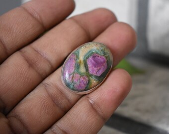 Handmade Ruby Fuchsite 925 Silver Ring, Women's Design Ring