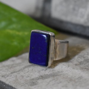 925 silver natural lapis mens ring-lapis lazuli ring-blue lapis ring-natural blue lapis ring- lapis ring-lapis lazuli ring