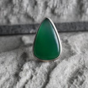 925 silver natural green onyx ring-green onyx ring-onyx ring-natural onyx ring-handmade ring-ring for women-design ring